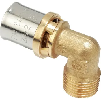 Stavebniny GIACOMINI RM127 Kolínko - přechod, vnější závit (lisovaný spoj) 1/2"x(16x2) (RM127Y033)