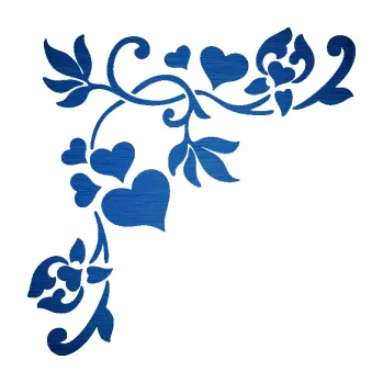 Samolepící dekorace SAMOLEPKA Květina dekor 042 levá rohová se srdíčky (65 - škrábaný kov modrý) NA AUTO, NÁLEPKA, FÓLIE, POLEP, TUNING, VLASTNÍ TEXT, TISK, AUTOSAMOLEPKY.cz, POLEPY, OBRÁZEK, LOGO, SAMOLEPKY