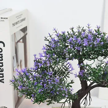 umělá květina Bytová dekorace - umělá bonsaj v květináči Barvy: fialová