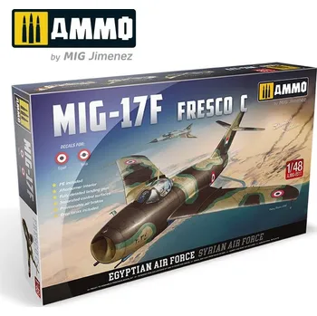 Plastikový model AMMO by Mig Jimenez 1/48 Mikoyan MiG-17 F "Egypt - Syria"