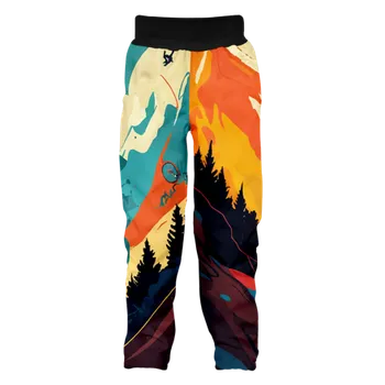 Chlapecké kalhoty Dětské softshellové kalhoty Wamu s fleecem Mountain bike - světlé velikost 128-134