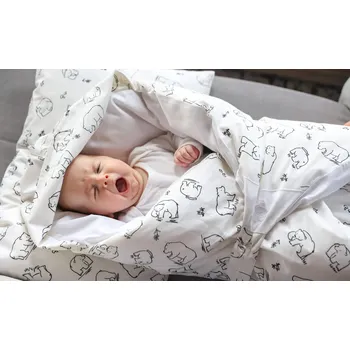 Dětská deka Eva Kiedroňová Povlak - Dráček - Bílý medvídek