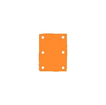 Plovací deska Plavecký ponton ( 6 otvorů ) 950 x 700 x 38 mm Oranžová pruh