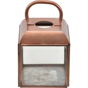 Svícen Industriální měděná lucerna Viktor S 17,5x11x11 cm (135762 036 785709 lucerna S měď)