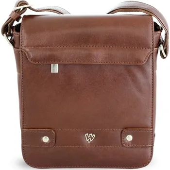 Malý hnědý pánský kožený crossbag s klopnou 215-1701-40 + doprava zdarma