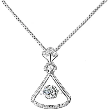 Náhrdelník JKB Jewel Stříbrný dámský náhrdelník s pohyblivým kamenem