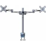 Neomounts FPMA-D935D - Montážní sada - plný pohyb - pro 2 LCD displeje - stříbrná - velikost obrazovky: 10"-27" - upevnění svorkou, upevnitelné na stůl