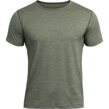 Pánské tričko Devold pánské triko s krátkým rukávem Breeze Merino 150 T-Shirt Barva: Lichen melange, Velikost: S