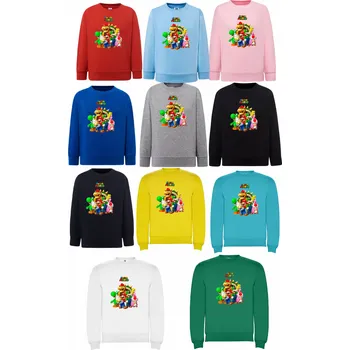 Chlapecká mikina Mikina Classic Super Mario Bros se všemi postavičkami Barva: černá, Velikost: 122/128 - 6/7let