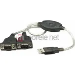 Manhattan USB-A kabel – 2x RS-232 0,45 m černý (174947)