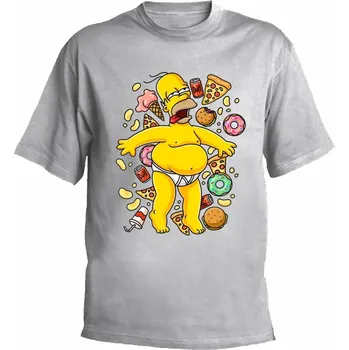 Tričko Homer Simpsons Eater Barva: Šedá melírová, Velikost: 146/152 - 10/12