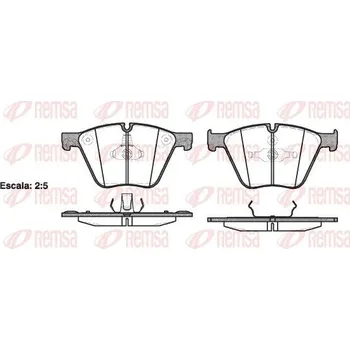 Brzdová destička Sada brzdových destiček, kotoučová brzda REMSA 1419.00