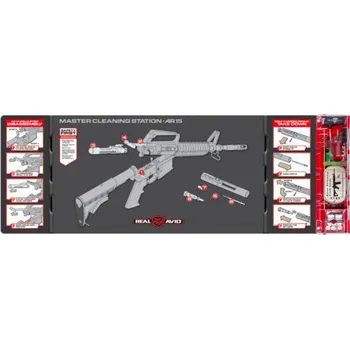 Čištění zbraně REAL AVID Čistící sada s podložkou MASTER CLEANING STATION™ – AR15