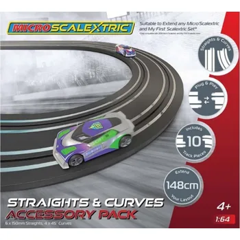 Příslušenství k autodráze Rozšíření trati MICRO SCALEXTRIC G8045 - Track Extension Pack - Straights & Curves