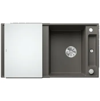 Granitový dřez Blanco AXIA III 5 S-F InFino silgranit šedá vulkán dřez vpravo s excentrem přísluš. sklo - 527224 + ZÁRUKA 3 ROKY ZDARMA