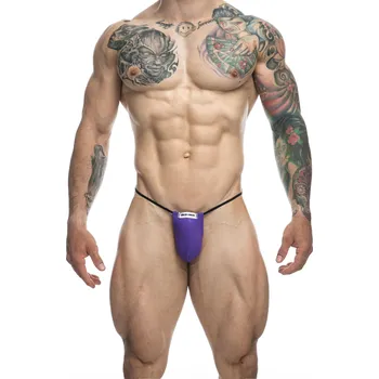 Pánské erotické prádlo Justin+Simon Classic G-String Bulge Purple Velikost L/XL