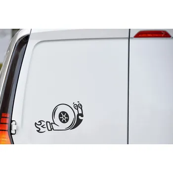 Samolepící dekorace Lepy.cz Samolepka na auto Šnek Velikost (šířka x výška): 11x7cm, Barevná varianta: Tmavě šedivá