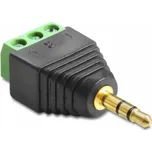 Delock Adaptér stereo jack 3,5 mm samec > svorkovnice 3 piny