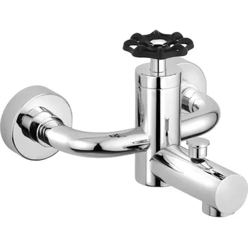 Vodovodní baterie SAPHO INDUSTRY nástěnná vanová baterie, chrom/černá