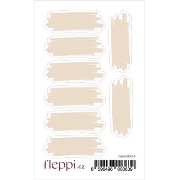 samolepka Fleppi Samolepky Zvýrazňovací čmárance Barva samolepek: nude béžová