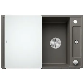 Granitový dřez Blanco AXIA III 45 S InFino silgranit šedá vulkán dřez vpravo s excentrem přísluš. sklo - 527218 + ZÁRUKA 3 ROKY ZDARMA