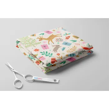 Fleece antipilling, Vánoční zvířátka Barva: Krémová