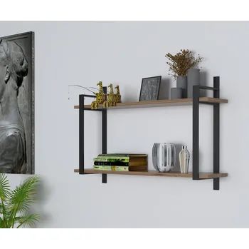 police ASIR Nástěnná police ABAT ořech