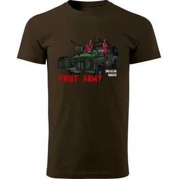 Pánské tričko Tričko Dragon squad - Fruit army - hnědá