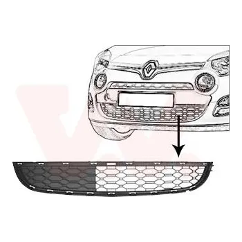 Karosérie Větrací mřížka, nárazník VAN WEZEL 4372590