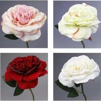 umělá květina Růže čajová umělá 27cm (66299-1/MIX3)