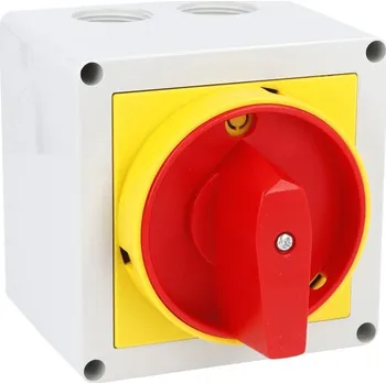 vypínač vypínač GN 32 10P 25 v krytu,čr-žlut,zam,0-1 Končar