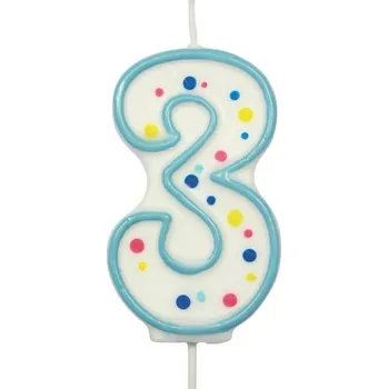 Dortová svíčka PME Dortová svíčka číslo modré – 3