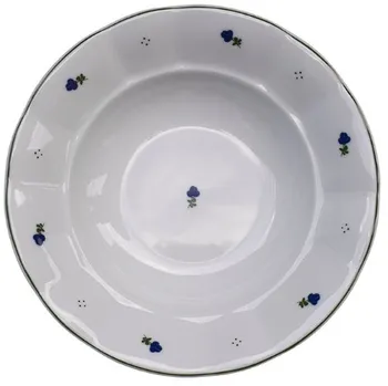 Talíř G. Benedikt Hluboký talíř 24 cm modrá kytička