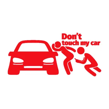 Polep vozidla SAMOLEPKA Don´t touch my car 009 pravá (10 - červená) NA AUTO, NÁLEPKA, FÓLIE, POLEP, TUNING, VLASTNÍ TEXT, TISK, AUTOSAMOLEPKY.cz, POLEPY, OBRÁZEK, LOGO, SAMOLEPKY