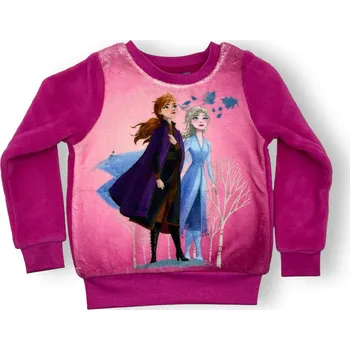 Dívčí mikina Disney Dívčí růžová zateplená fleecová mikina Ledové králoství Barva: Růžová, Velikost: 98