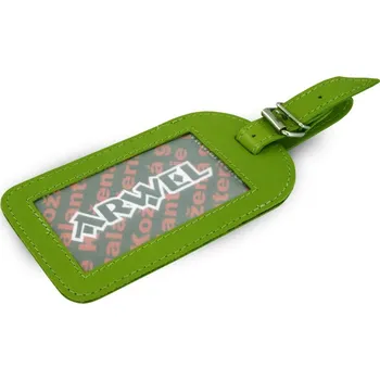 Zelená kožená visačka na zavazadlo 619-5405-51
