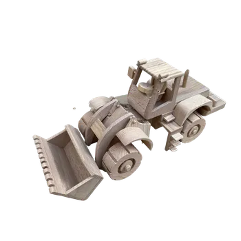 Dřevěná hračka Otočný bagr