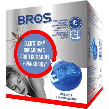 06940 Bros Elektrický odpařovač proti komárům + polštářky - 10 kusů