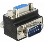 Delock - Sériový adaptér - DB-9 (F) do DB-9 (M) - konektor 270°, křídlové šrouby - černá