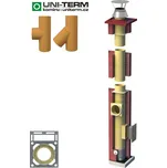 Komín UNI-TERM PASSIVE s ventilační šachtou - ø160 - 10,5m/45°