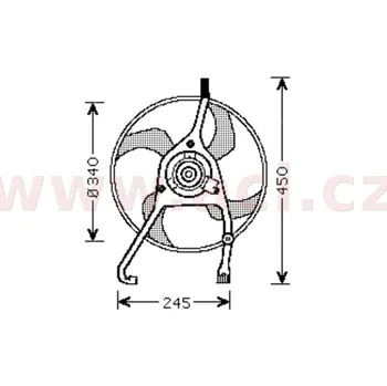 Sahara klimatizace sahara (vrtule + držák + motor, jednorychlostní) 1 konektor