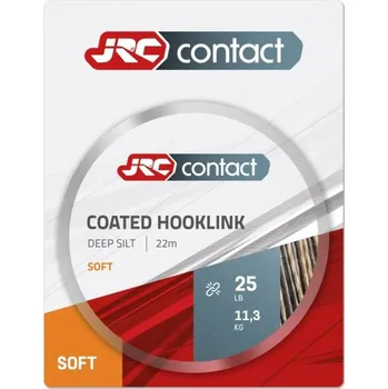 Návazcová šňůrka JRC Contact Soft Coated Braid Deep Silt 22m JRC šnurky návazec: 25lb 11,3kg 22mt