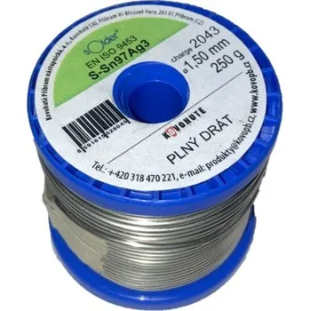 Páječka Cín Sn97Ag3 1,5mm - stříbro 250gr na cívce