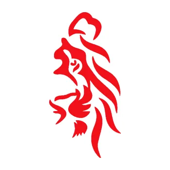 Polep vozidla SAMOLEPKA Lev 012 pravá půlka tváře (10 - červená) NA AUTO, NÁLEPKA, FÓLIE, POLEP, TUNING, VLASTNÍ TEXT, TISK, AUTOSAMOLEPKY.cz, POLEPY, OBRÁZEK, LOGO, SAMOLEPKY