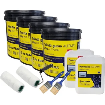 Stavebniny Sada na 60-80m2 - Tekutá guma ALFEMA TG500 bordó 80 kg (hydroizolace Tekutá guma)