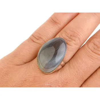 Prsten Achát prsten stříbrný vel.55 Ag 925/1000 7,2g