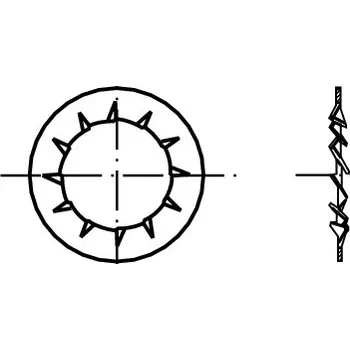 podložka PROFISTYL DIN 6798I podložka vějířová vnitřní ozubení tvar I nerez A2 Varianta: DIN 6798I podložka vějířová vnitřní ozubení tvar I nerez A2 5,3 pro M5