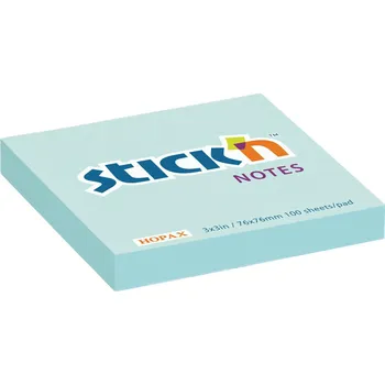 Samolepící bloček Samolepicí bločky Stick´n by Hopax - 76 x 76 / modrá