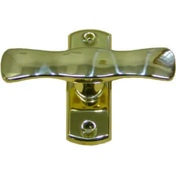 Okenní klika Okenní kování Excel oliva leštěná mosaz Otvory na vruty