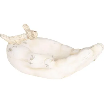 Zahradní dekorace Clayre & Eef, Holandsko Clayre & Eef - Ptačí pítko ruka s ptáčky - 29*19*11 cm